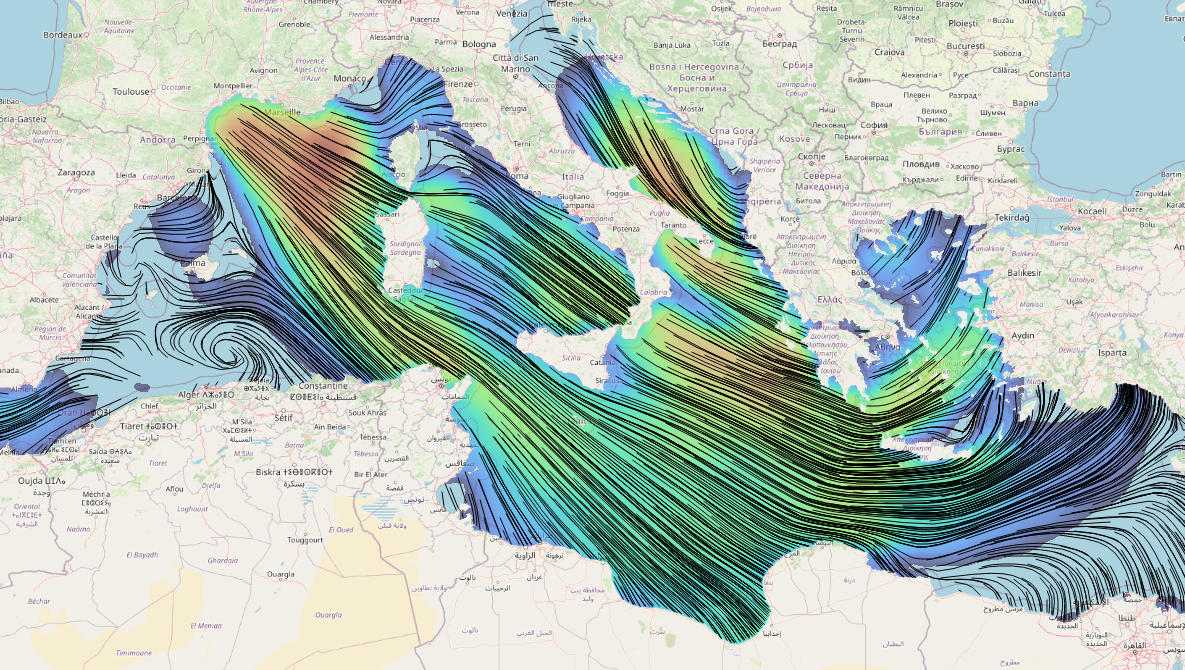 fort74_mdal.nc streamlines in qgis