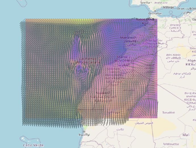 Grib ERA5 Inputs to WRF Mesoscale Atmospheric Model for the Canary Islands in QGIS